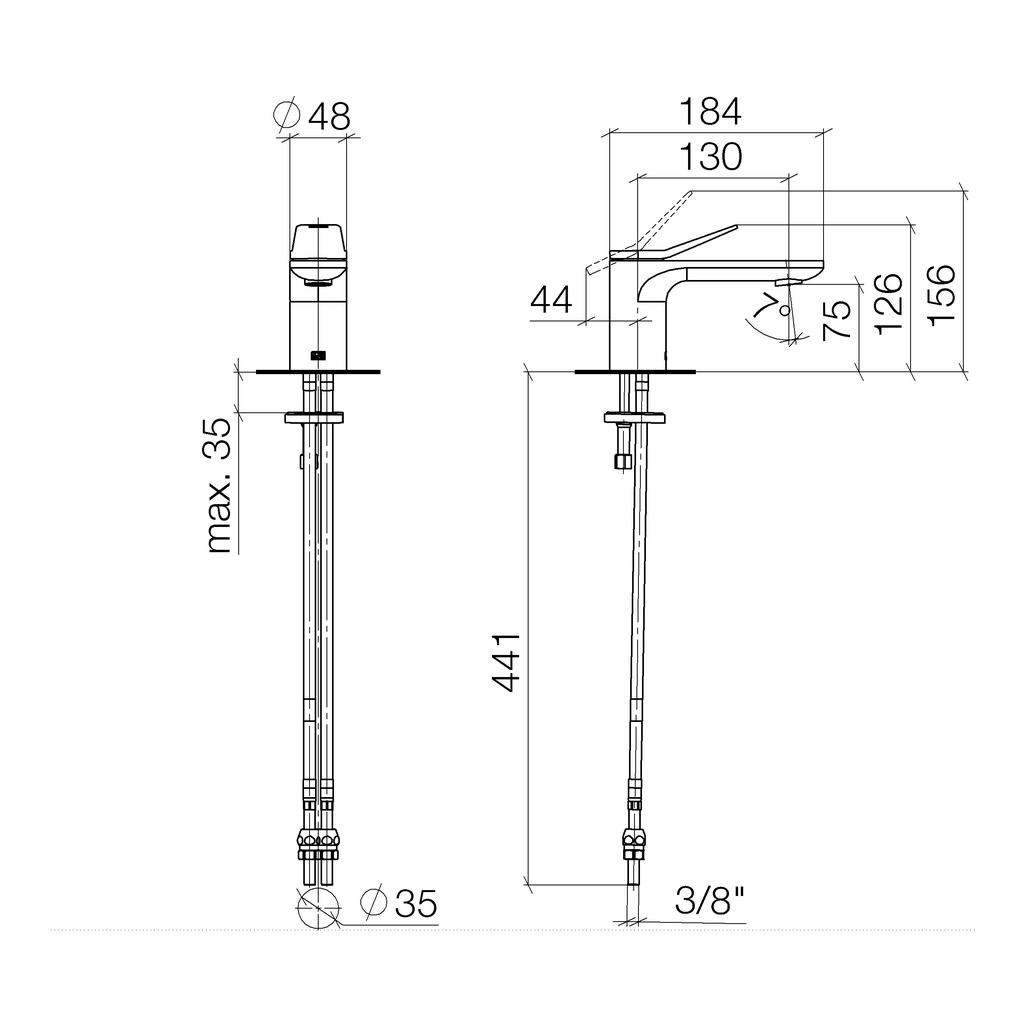 Dornbracht 33521846-060010 Single-Lever Lavatory Mixer Without Drain ...
