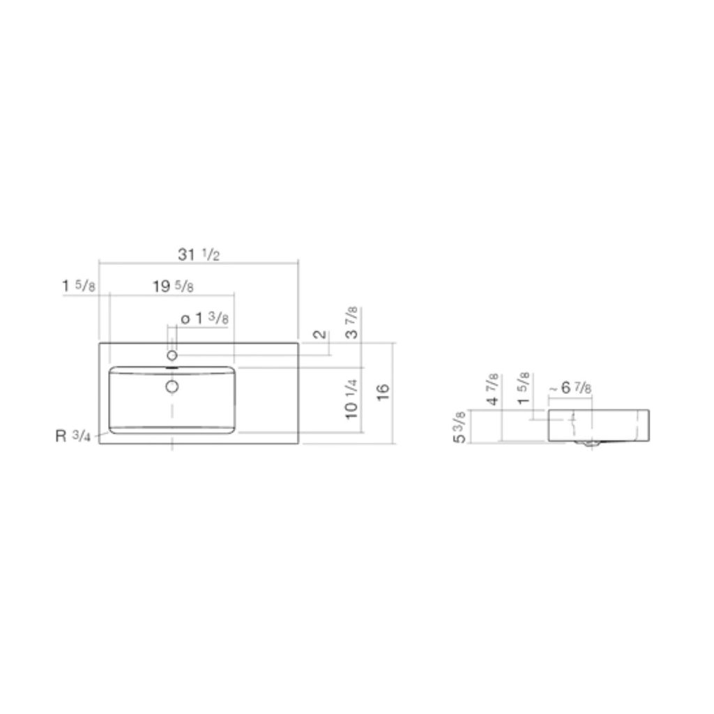 Alape 4205000000 WT.PR800H.L Washstand Rectangular White 2