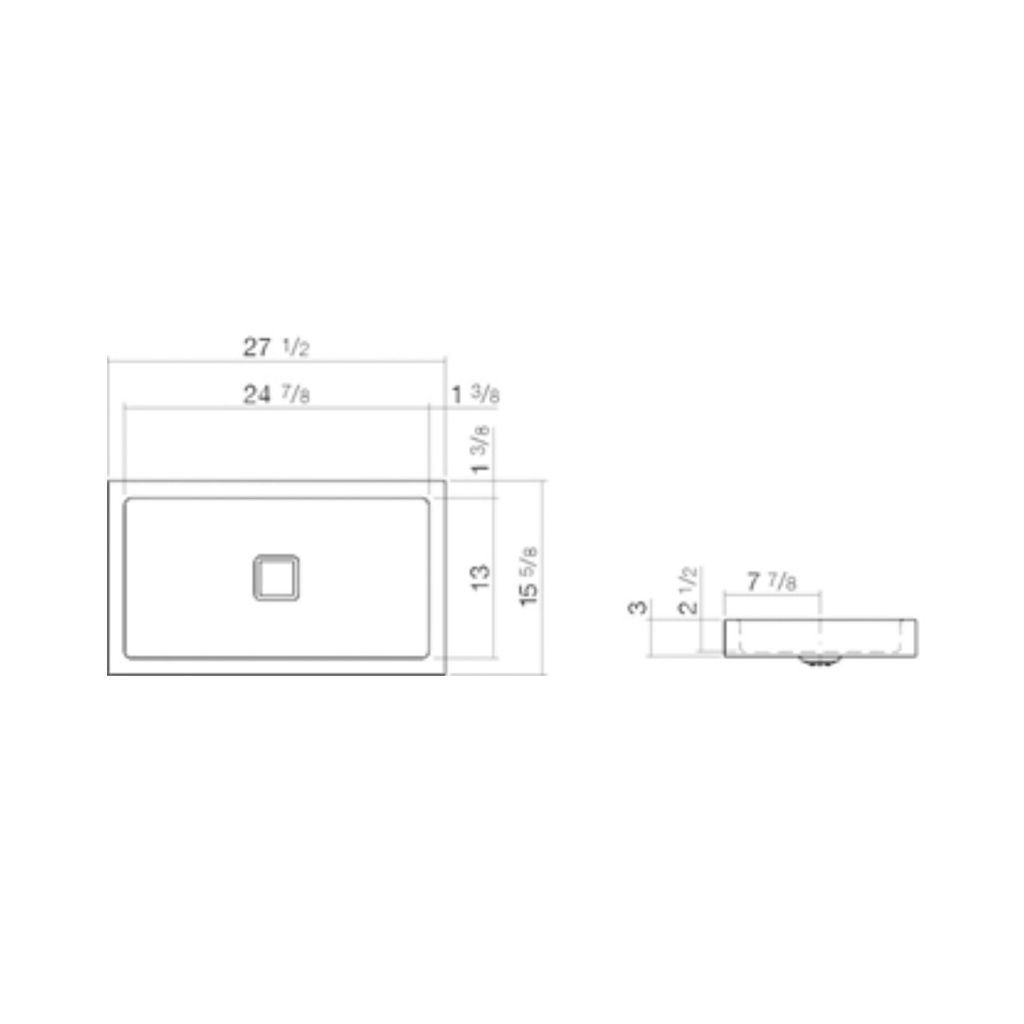 Alape 3208000000 AB.RE700.4 Sit-on Basin Rectangular White 2