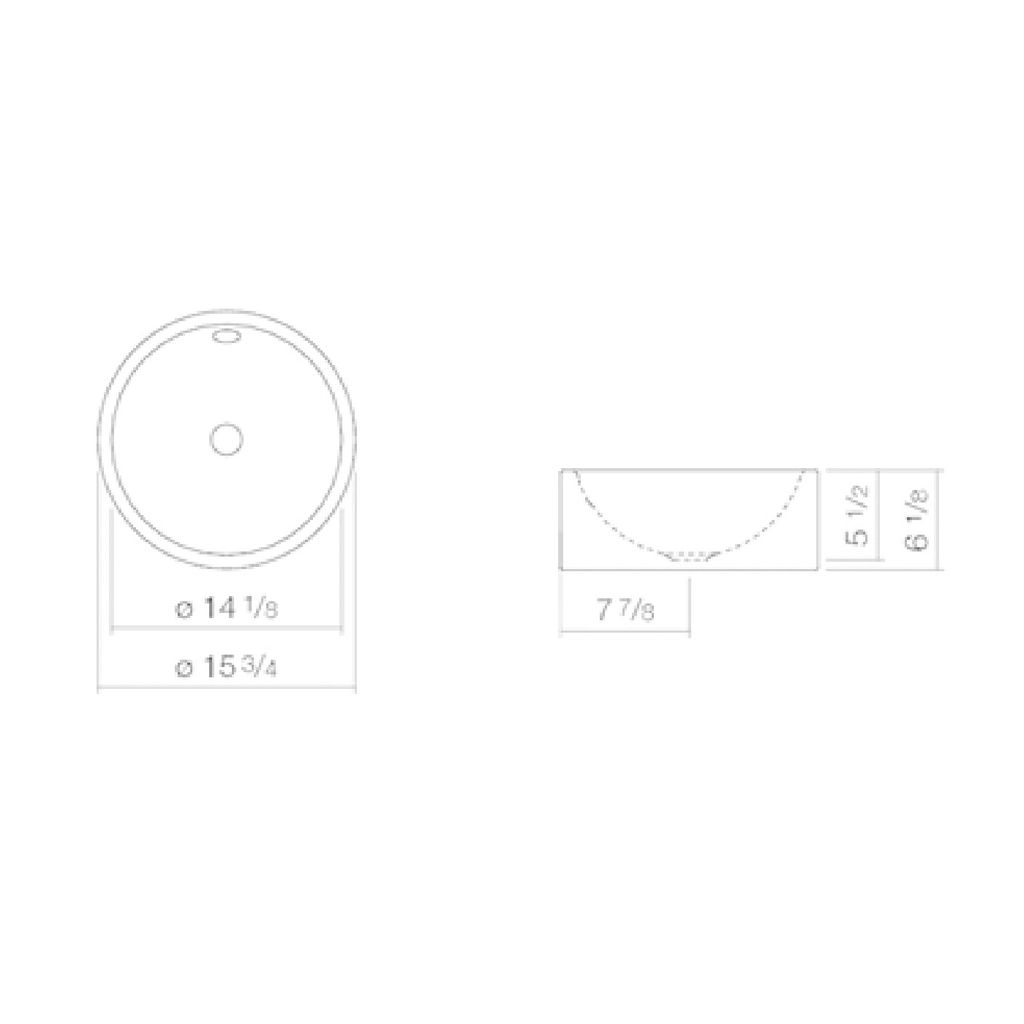 Alape 3002200000 AB.K400.2 Sit-on Basin Round White 2