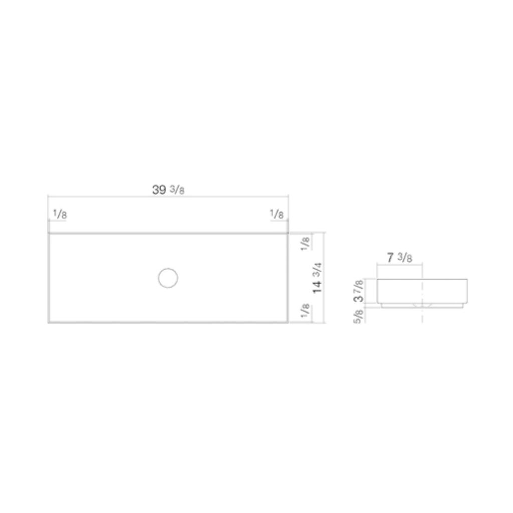 Alape 3214000000 AB.ME1000 Sit-on Basin Rectangular White 2