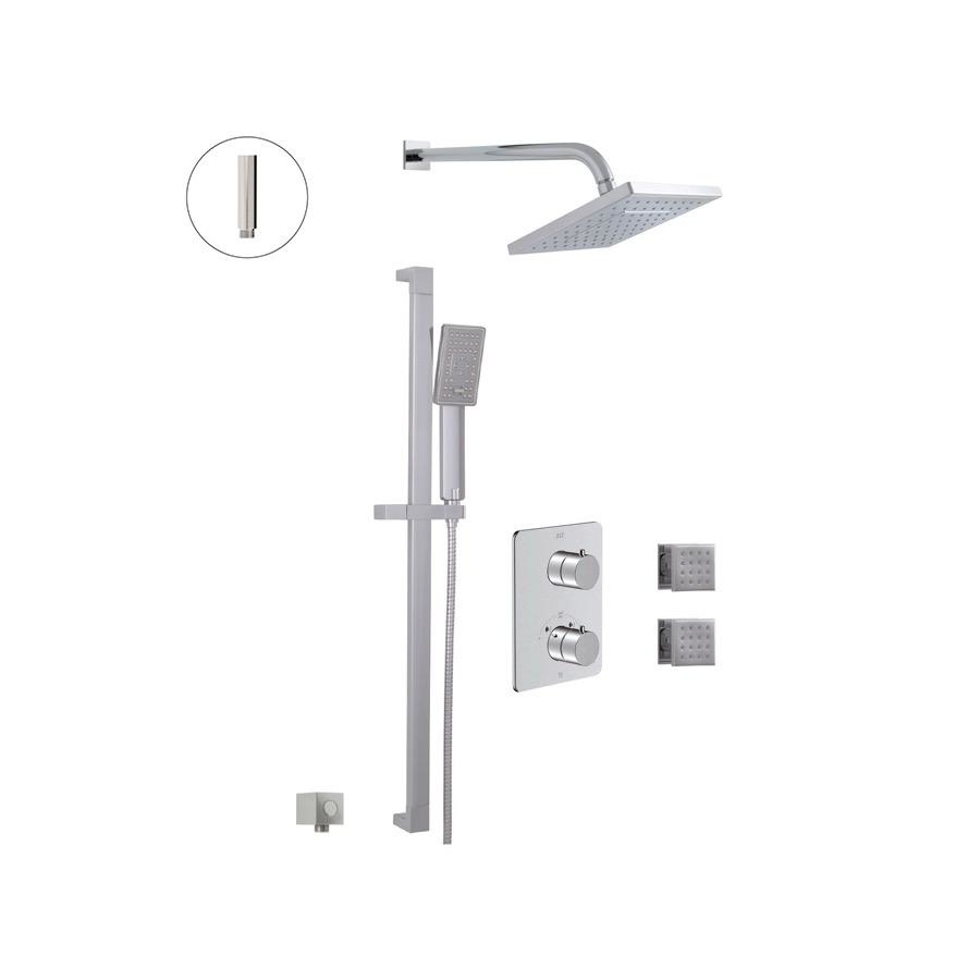 &lt;&lt; ALT 91384 Misto Thermostatic Shower System 3 Functions Chrome