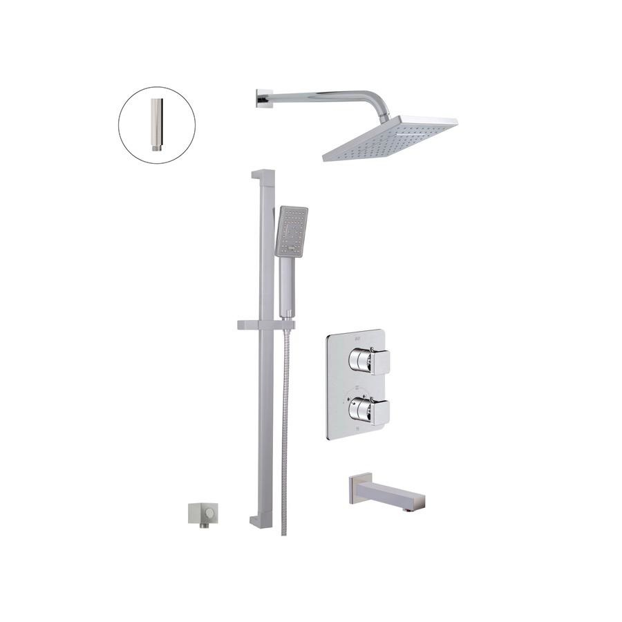 &lt;&lt; ALT 91283 Riga Thermostatic Shower System 3 Functions Chrome