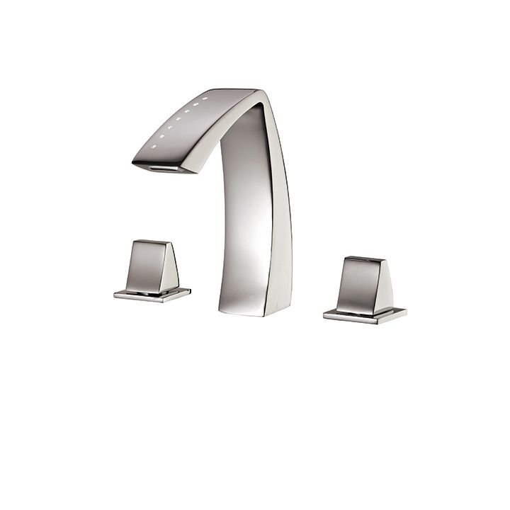 Aquabrass 61716 Etna Widespread Lavatory Faucet With Crystals Polished Chrome