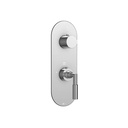 Aquabrass R8375 Geo Round Trim Set For Thermostatic Valve 12123 3 Way Shared Functions Brushed Nickel