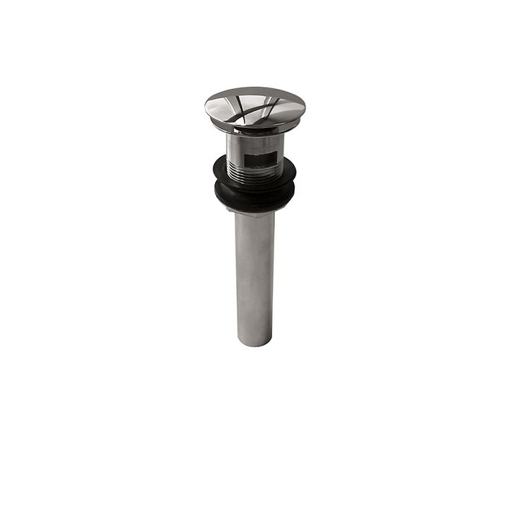 Aquabrass 626 Drains & P Traps 1 1/4 Round Press Pop Up Drain Brushed Nickel