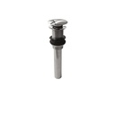 Aquabrass 637 Drains & P Traps 1 1/4 Long Round Press Pop Up Drain Brushed Nickel
